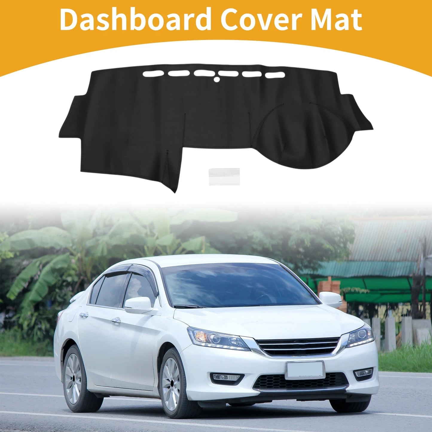 Dashboard Cover Black for Honda Accord (2003-2007) 1 Pcs Anti-Slip