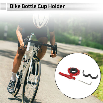 Drink Holder / Red Aluminum Water Bottle Cup for Motorcycle Bicycle Universal