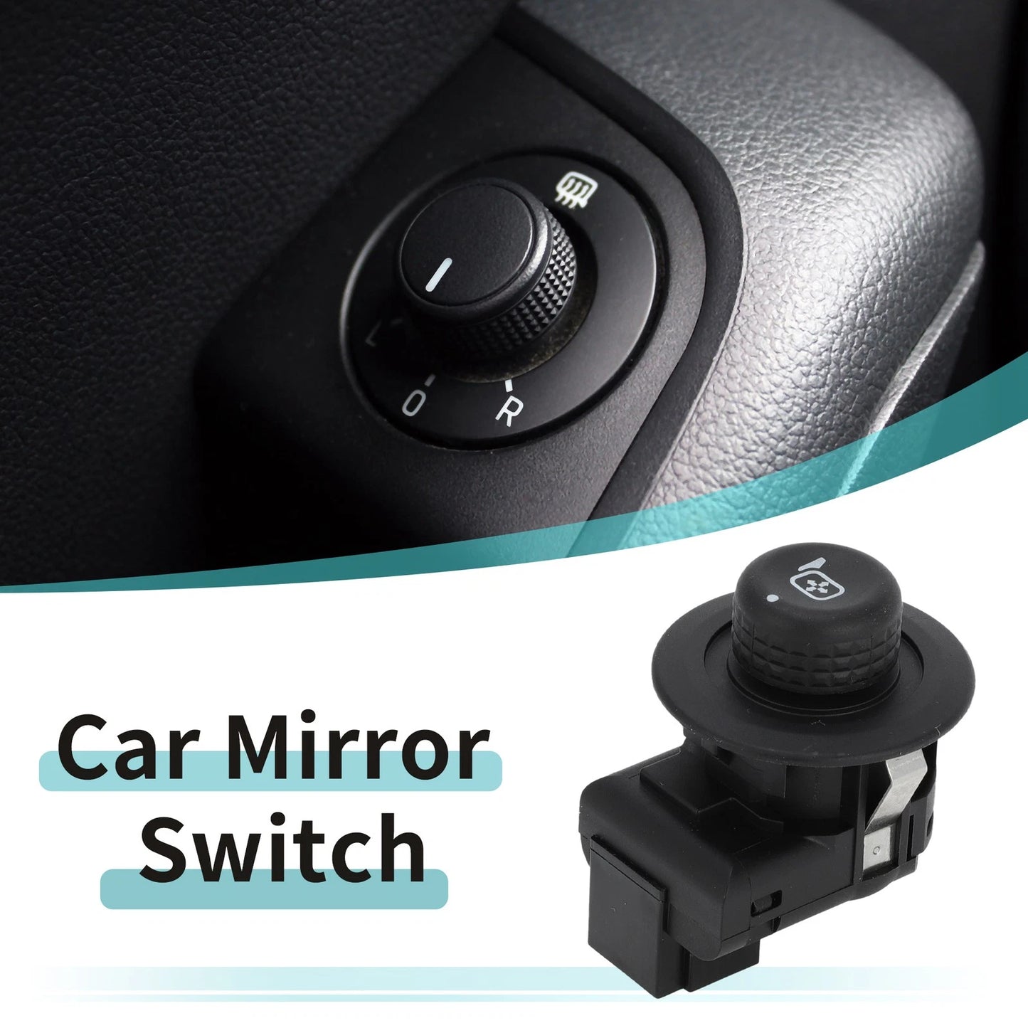 Car Mirror Switch Black for Ford E-150, E-250 (2009-2014)