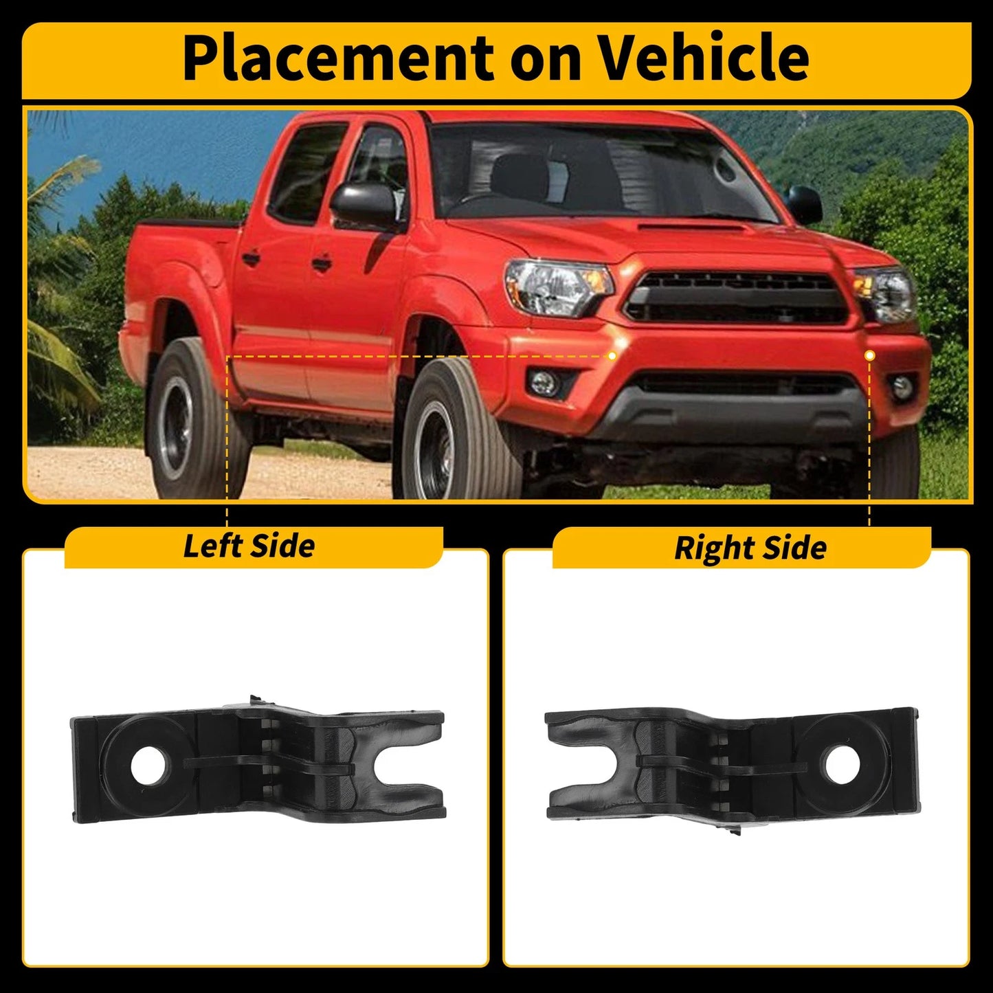 Front Bumper Filler Clip Bracket for Toyota Tacoma (2012-2015)  Pcs
