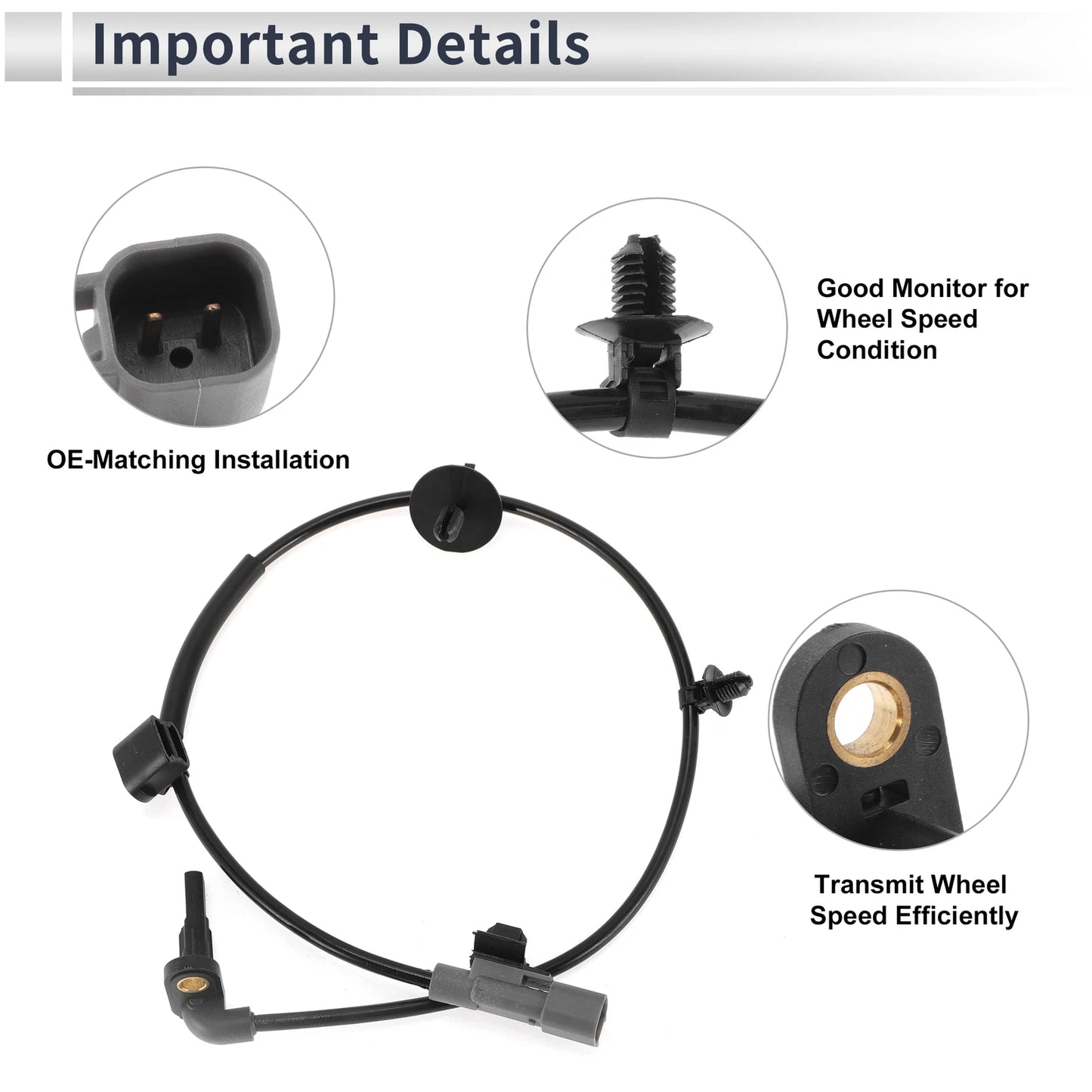ABS Wheel Speed Sensor for Chevrolet Trax Rear Left (2015 - 2022)