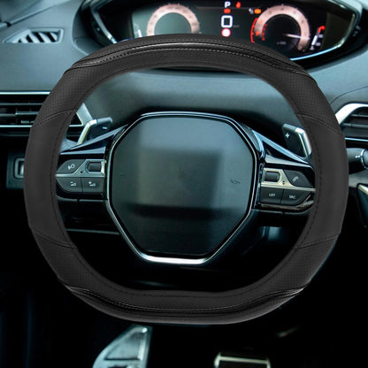 Steering Wheel Cover for Peugeot 4008 5008 New508 Faux Leather Black