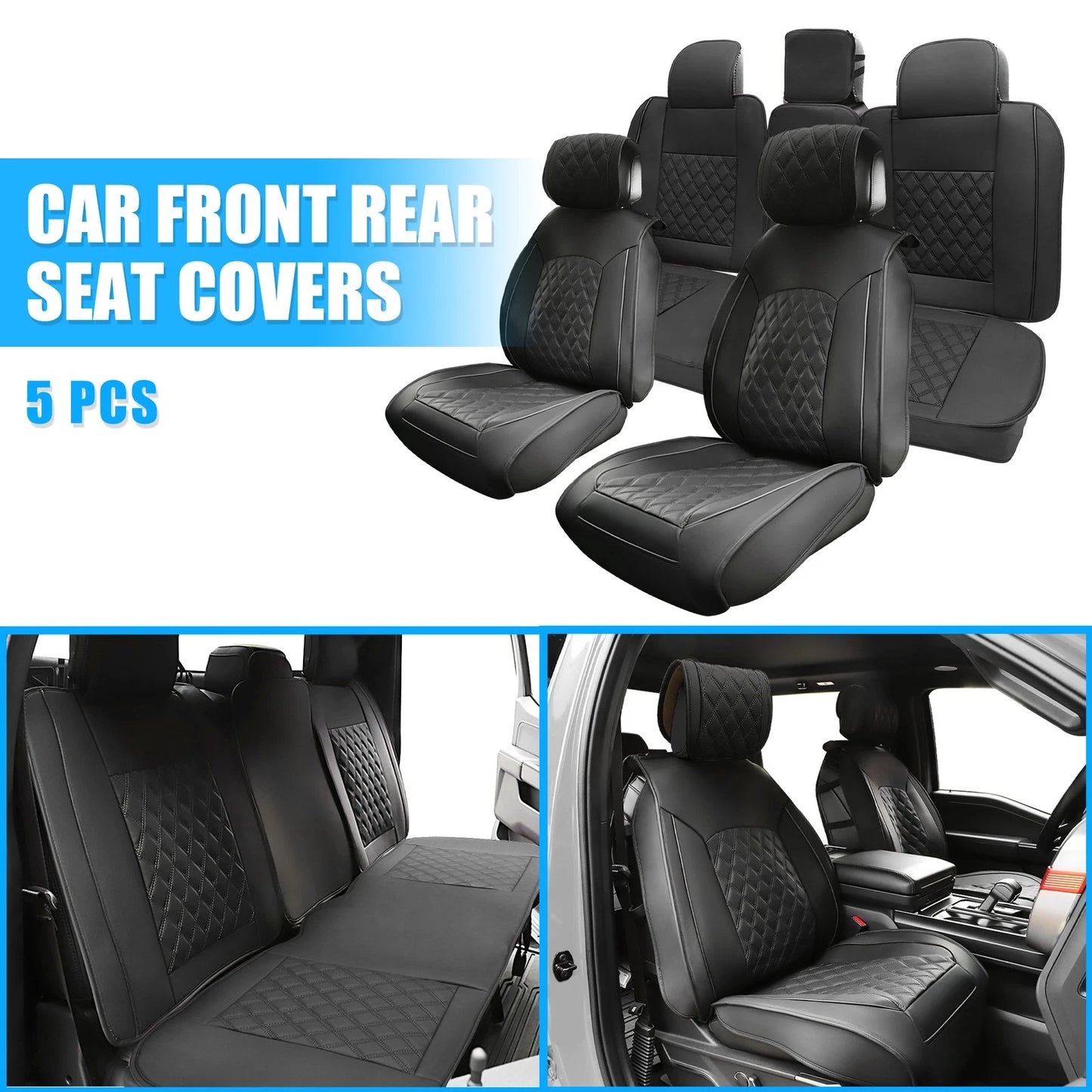 Seat Covers Seat Pad 5 Pcs Car for Toyota Tacoma (2005–2024)