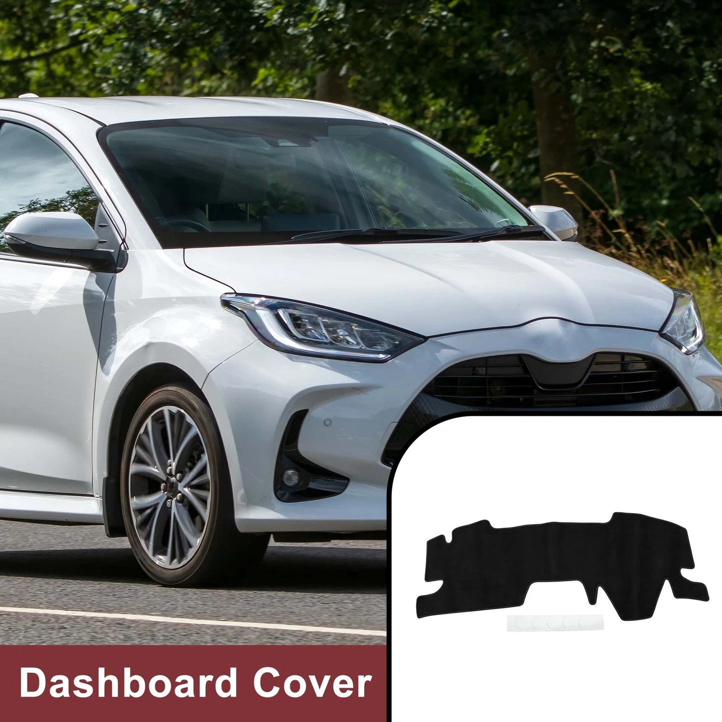 Dashboard Cover Mat for Toyota Yaris Cross (2020-2024) Sun Protector Black