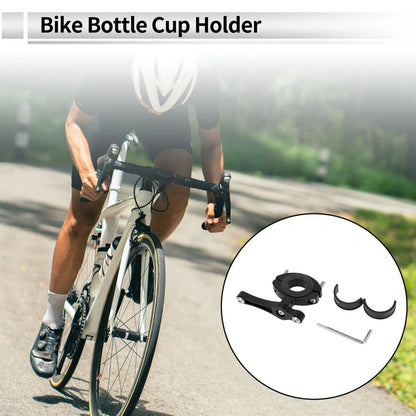 Water Bottle Cup Drink Holder Universal Black Aluminum Alloy
