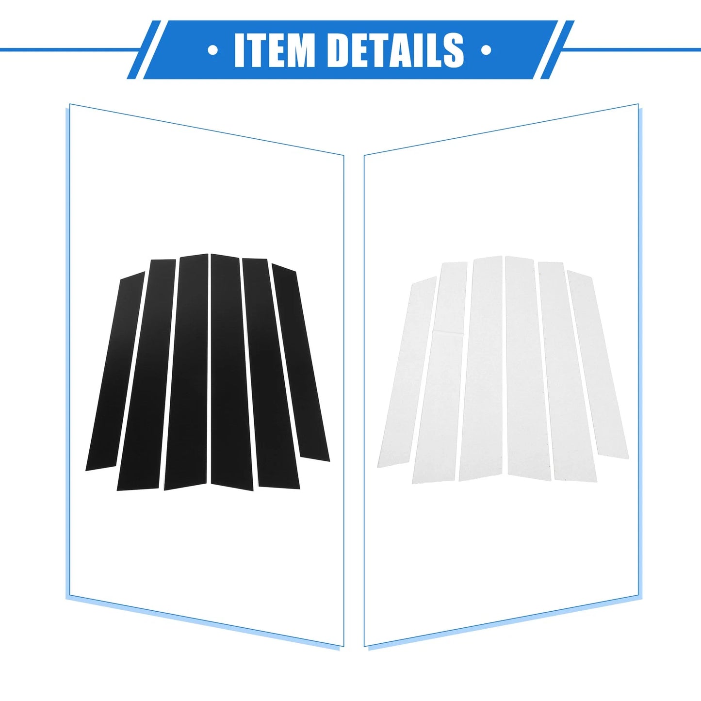 6 x Pillar Post Trim Covers for Honda CR-V (2007-2011) Black