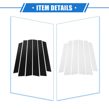 6 x Pillar Post Trim Covers for Honda CR-V (2007-2011) Black