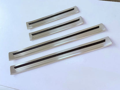 Silver Door Sill Scuff Plate Guard Cover Trim for Toyota Prado LC250 (2024-2025)