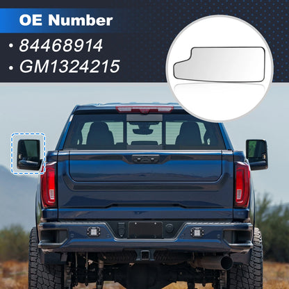 Left Lower Mirror Glass for Chevy Silverado & GMC Sierra 1500 2500HD