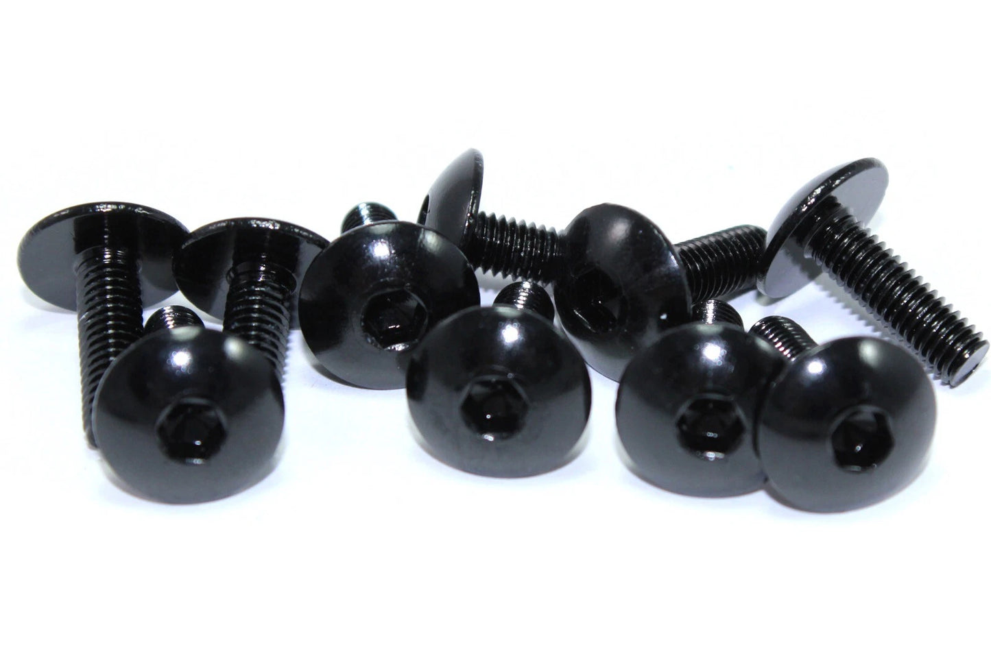 10 x M5 16mm Schwarz Eloxiert Aluminium Verkleidung Schrauben Motorrad