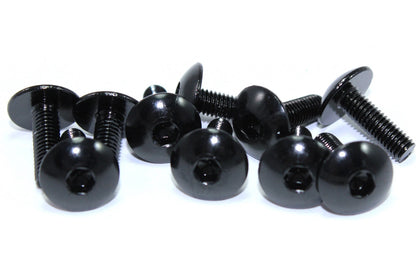 10 x M5 16mm Schwarz Eloxiert Aluminium Verkleidung Schrauben Motorrad