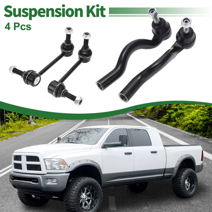 4pcs Front Suspension Kit Outer Tie Rod End Sway Bar Link for Dodge Durango