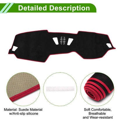 Dashboard Cover Mat for BMW 4 Series 2021-2024 Sun Protector Pad Black Red