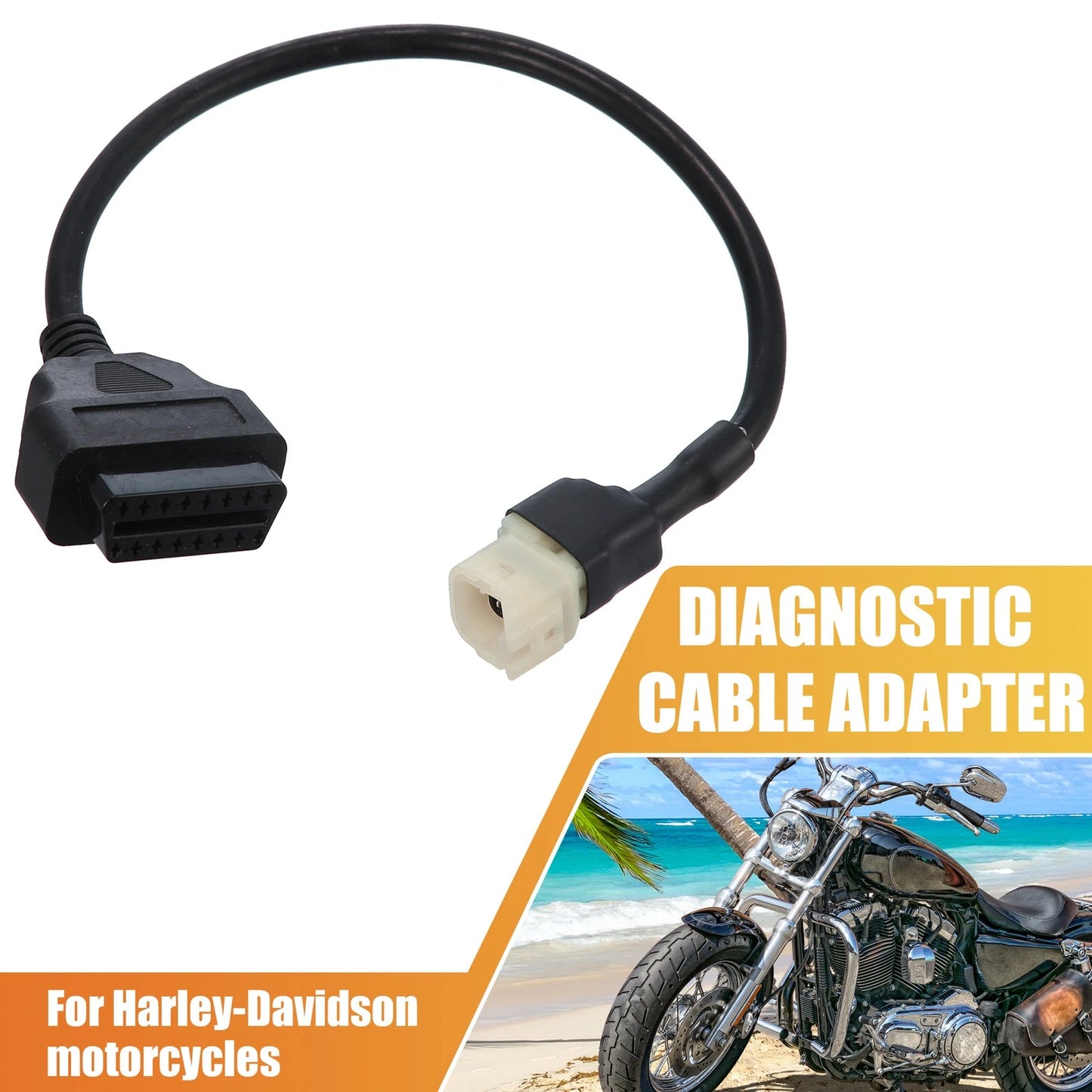 38cm 4 Pin OBDII Cable Diagnostic Adapter for Honda Motorcycle