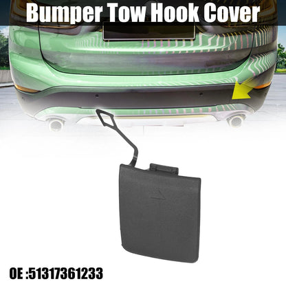 Rear Bumper Tow Hook Eye Lid Cover for BMW 25ix (2016-2018) Black