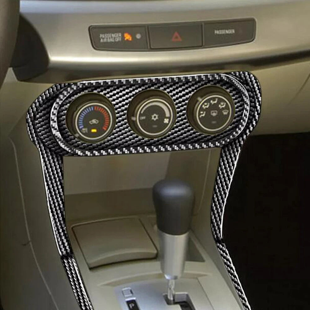 Carbon Fiber Central Console Panel Cover Trim for 2008-2013 Mitsubishi Lancer Evo