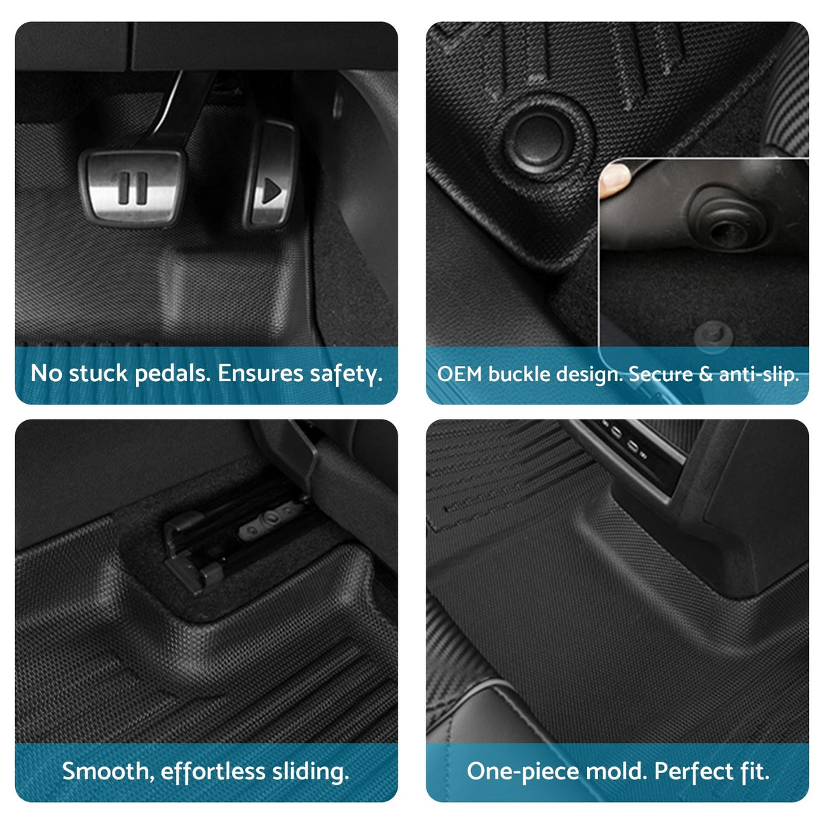 4Pcs TPE 3D Floor Mats Boot Liner for Toyota RAV4 (2019-2023)