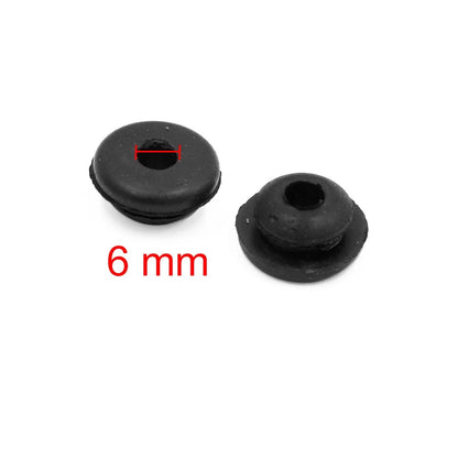 8pcs 6mm Black Rubber Shock Absorber Bushings for Car Motorcycle