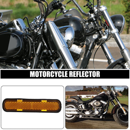 4x M5x0.8 Orange Rectangular Screw-on Reflective Reflector for Make Model