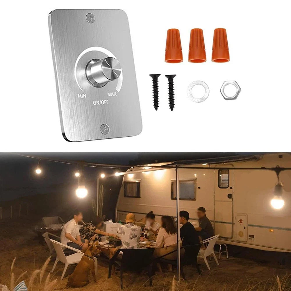 LED Dimmer Switch 12V 5A for Motorhome/Boat/RV Incandescent/LED Lamps