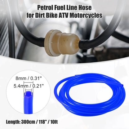 Fuel Vent Line Hose 0.31'' x 10ft Blue for Motorcycle Dirt Bike