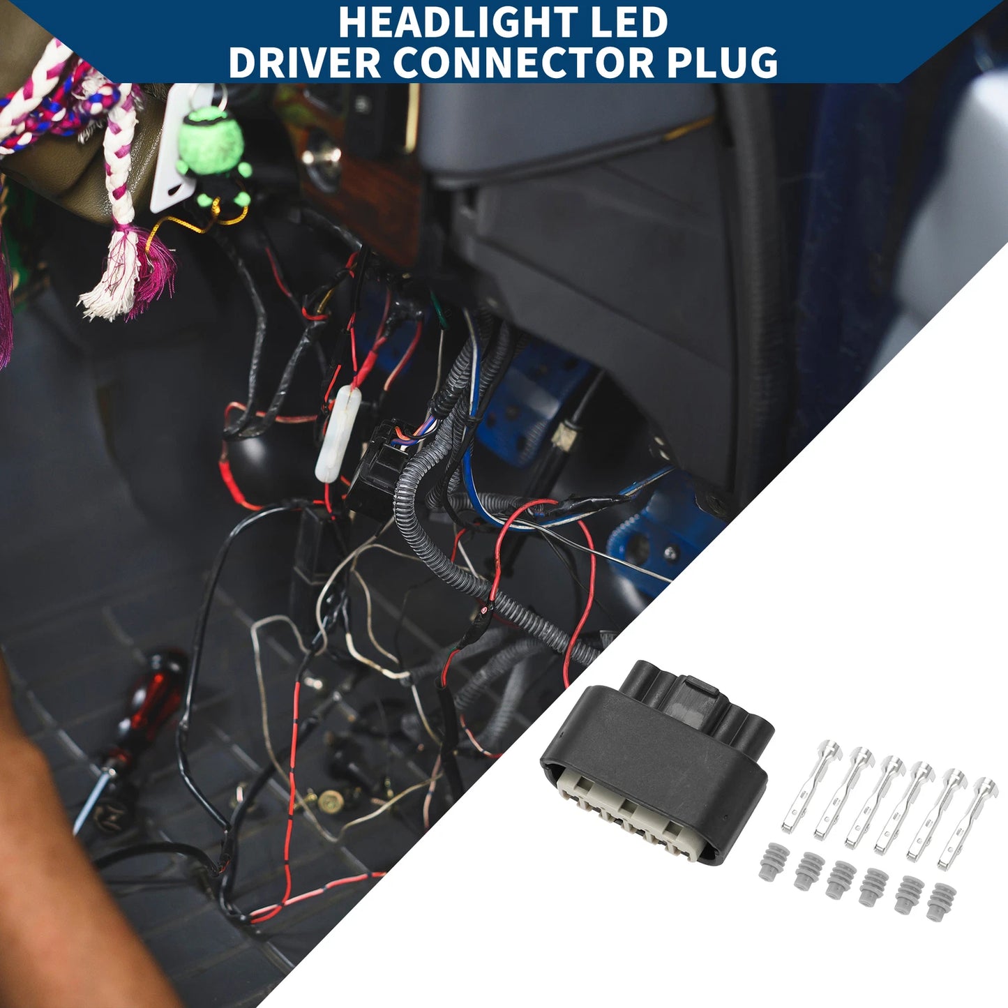 6Pin LED Headlight Driver Connector Plug for Honda Accord Spirior (2013-2017)