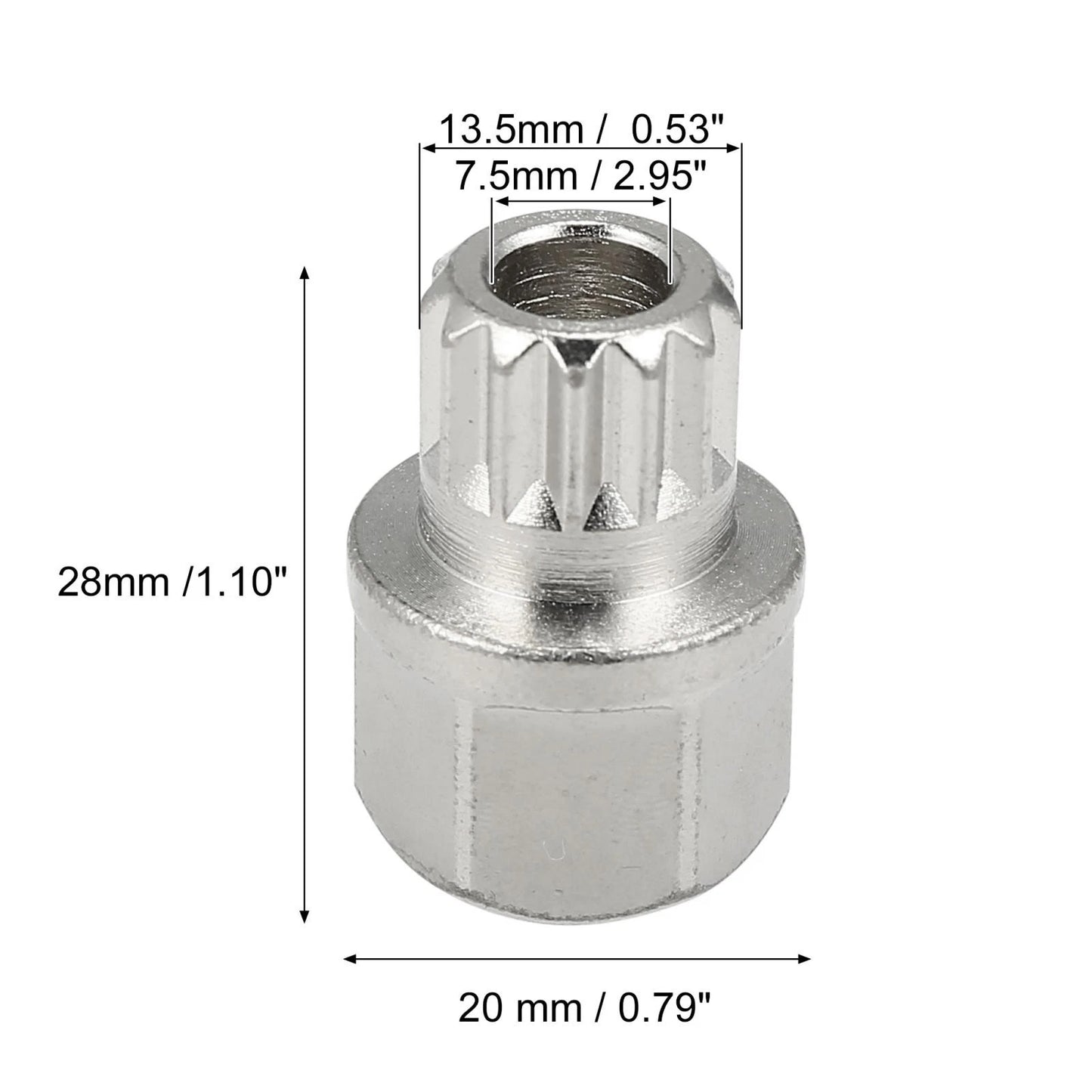 30/13PT Anti Theft Wheel Lock Lug Nut Removal Key for BMW