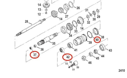 Lower Unit Gearcase Seal Kit for Mercruiser BRAVO III Stern Drive
