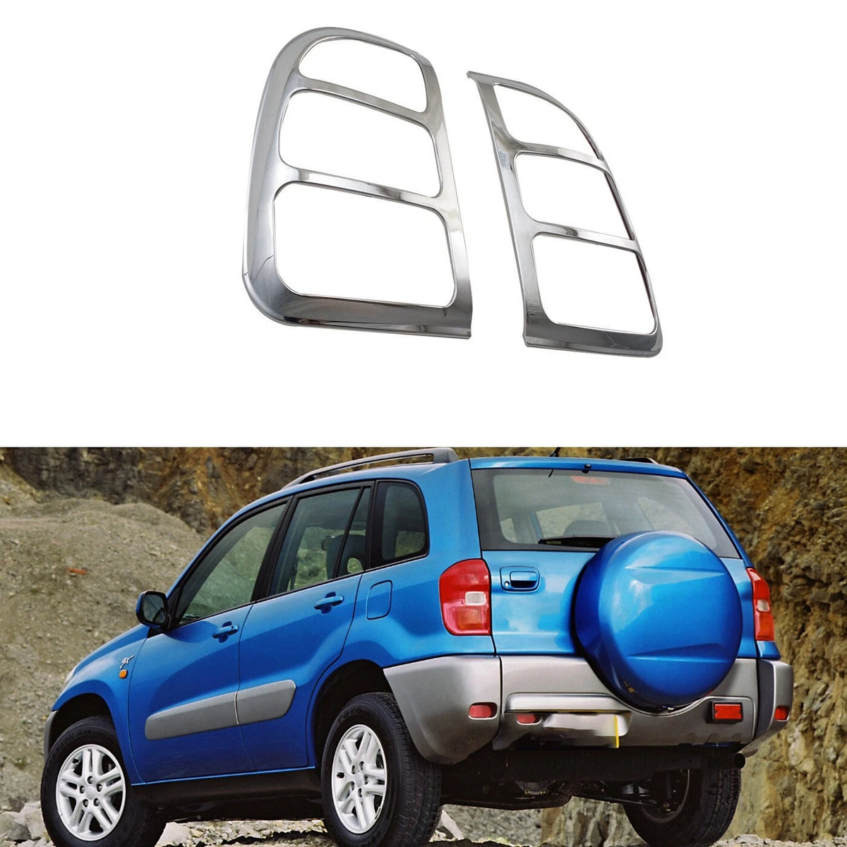 Rear Light Lamp Taillight Cover Trim for Toyota RAV4 (1996-2000) 2 x Covers