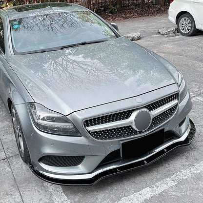 Gloss Black Front Spoiler Lip Splitter for Benz CLS550 CLS63 (2014-2017)