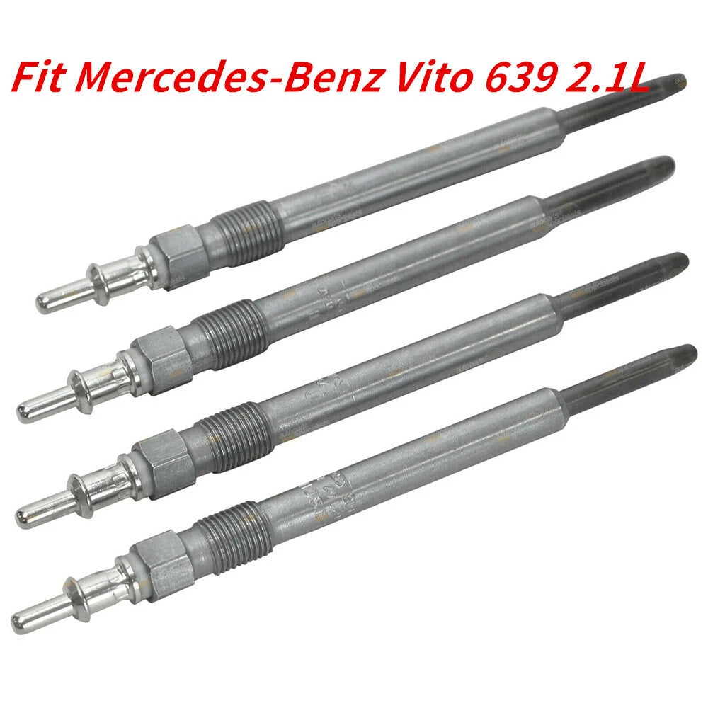Set of 4 Glow Plugs for Mercedes-Benz Vito 639 2.1L Diesel (2004-2010)