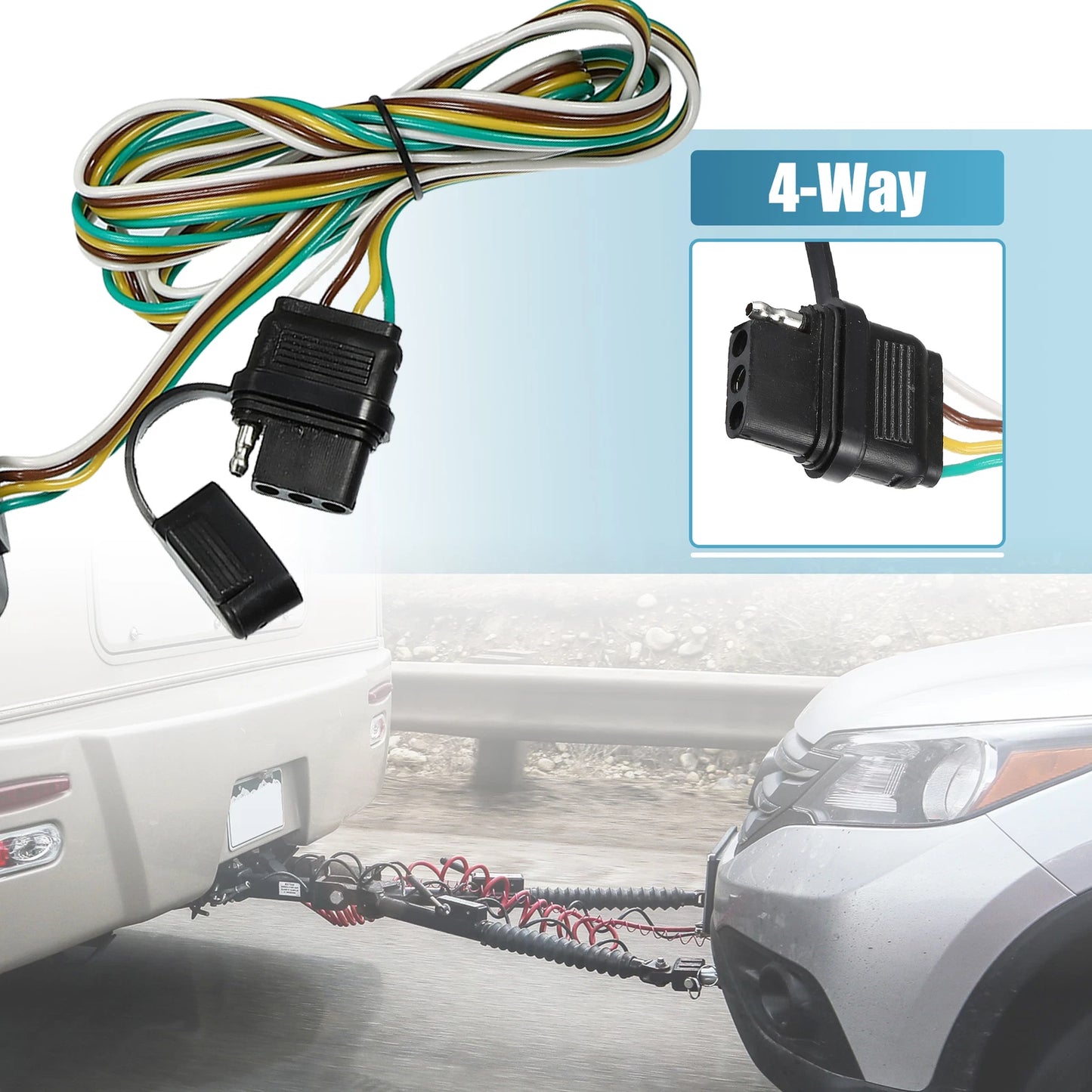 4-Pin Trailer Wiring Harness for Toyota RAV4 (2019-2020) - Black