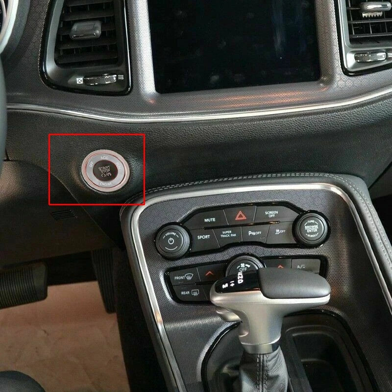One-Button Start Switch Frame Ring Cover for Dodge Challenger (2015-2023)