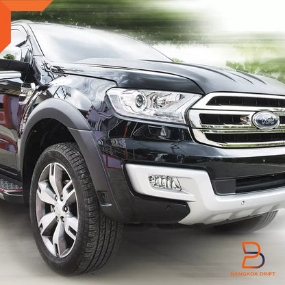 4" Matte Black Fender Flares for Ford Everest SUV (2015-2018)