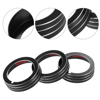 AC Air Conditioner Switch Knob Cover for Mazda CX-3 (2015) - 3 Pcs Black