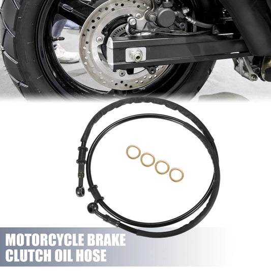 125cm Motorcycle Brake Clutch Oil Hose Throttle Pipe Black for Motorcycle