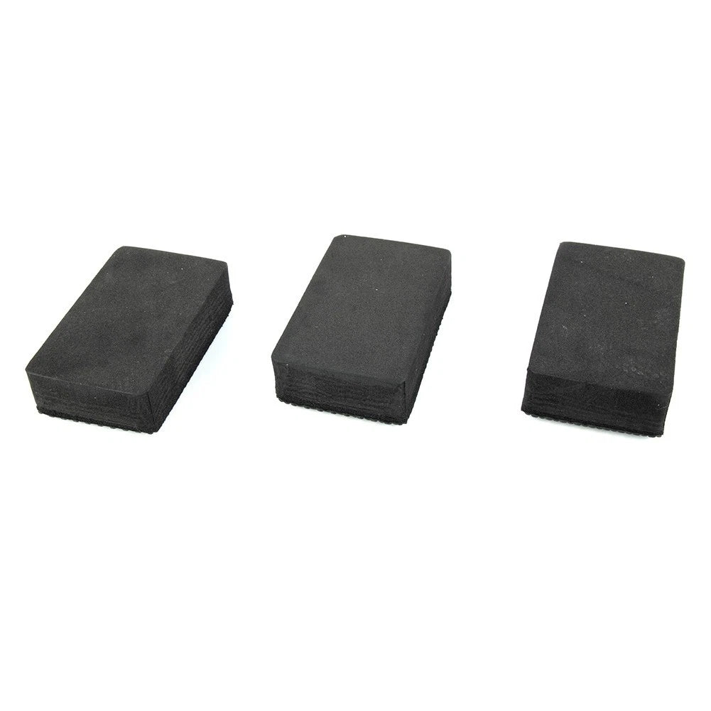 3 x Car Clay Bar Pad Sponges Block Cleaning Eraser Wax Polish Pad Tools Black