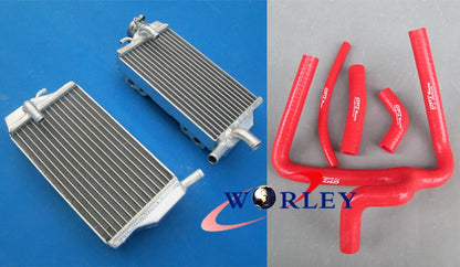 Aluminum Radiator + Y Hose Kit Blue for Honda CR250R (2002-2004)