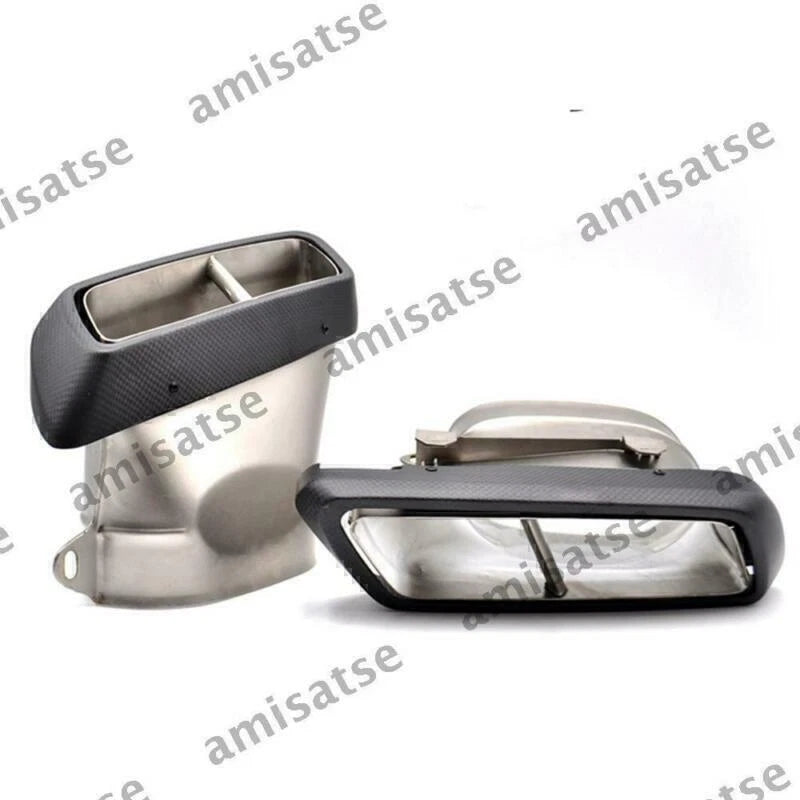 Stainless Steel Rear Bumper Exhaust Pipe for Benz W205 W212 W222 C217 R231 (2014-2023)