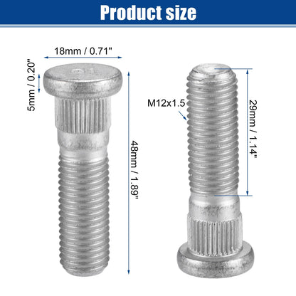 10 x M12x1.5 Wheel Lug Studs for Ford Focus, Escort (2000-2011)
