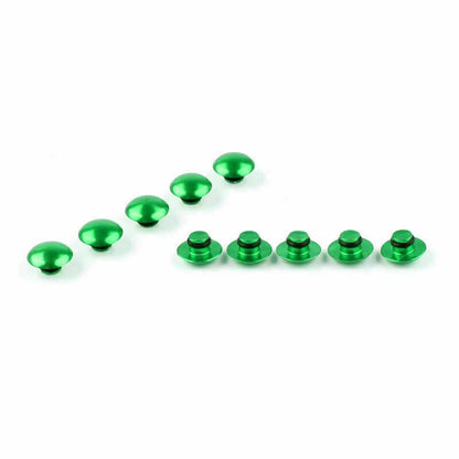 10 x M8 Green Protective Caps for Motorcycle Screws & Bolts