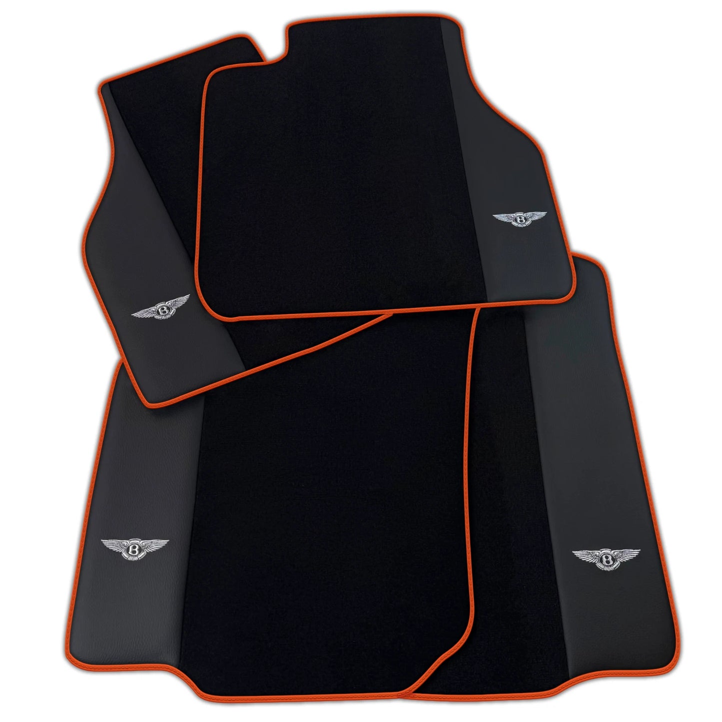 AutoWin Black Floor Mats for Bentley Flying Spur (2019-2023)