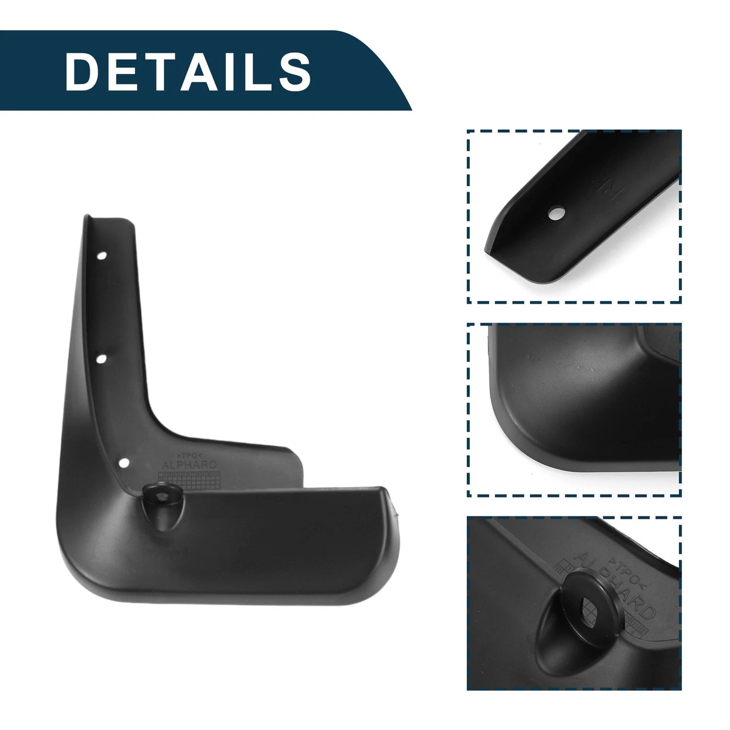 Mud Flaps Splash Guards 1 Set for Toyota Alphard (2010-2021)