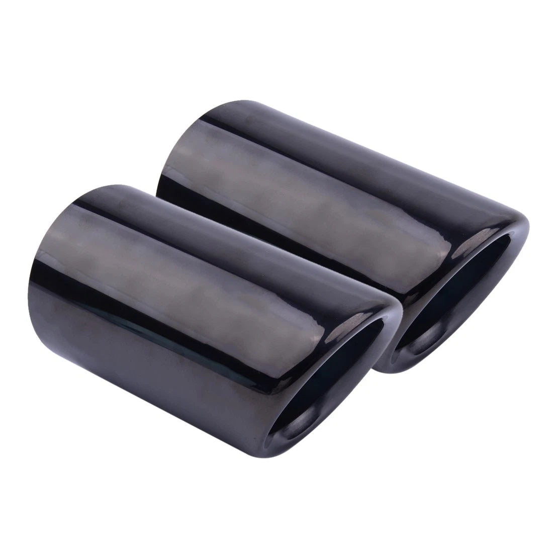 2 x Ti Black Exhaust Trim Tail Pipe for BMW E90 E92 325i 328i (2007-2010)