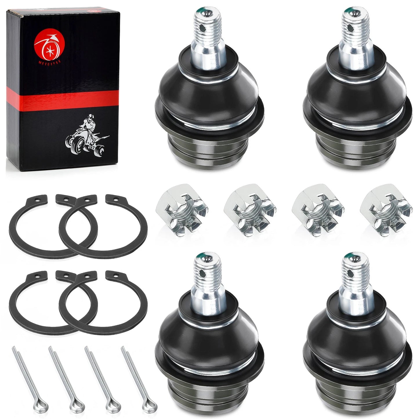 Upper Lower Ball Joints 4 Pack for Suzuki KingQuad 500 LTA500 AXi (2011–2023)