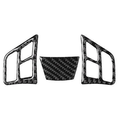 3 Pcs Black Steering Wheel Cover Trim for BMW 3 Series (2005-2012)