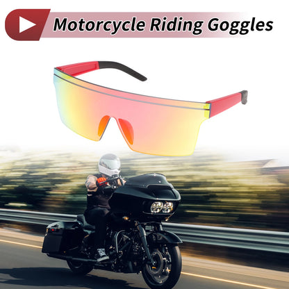 1 x Motorcycle Riding Goggles Red Lens Red Frame Cycling Sunglasses