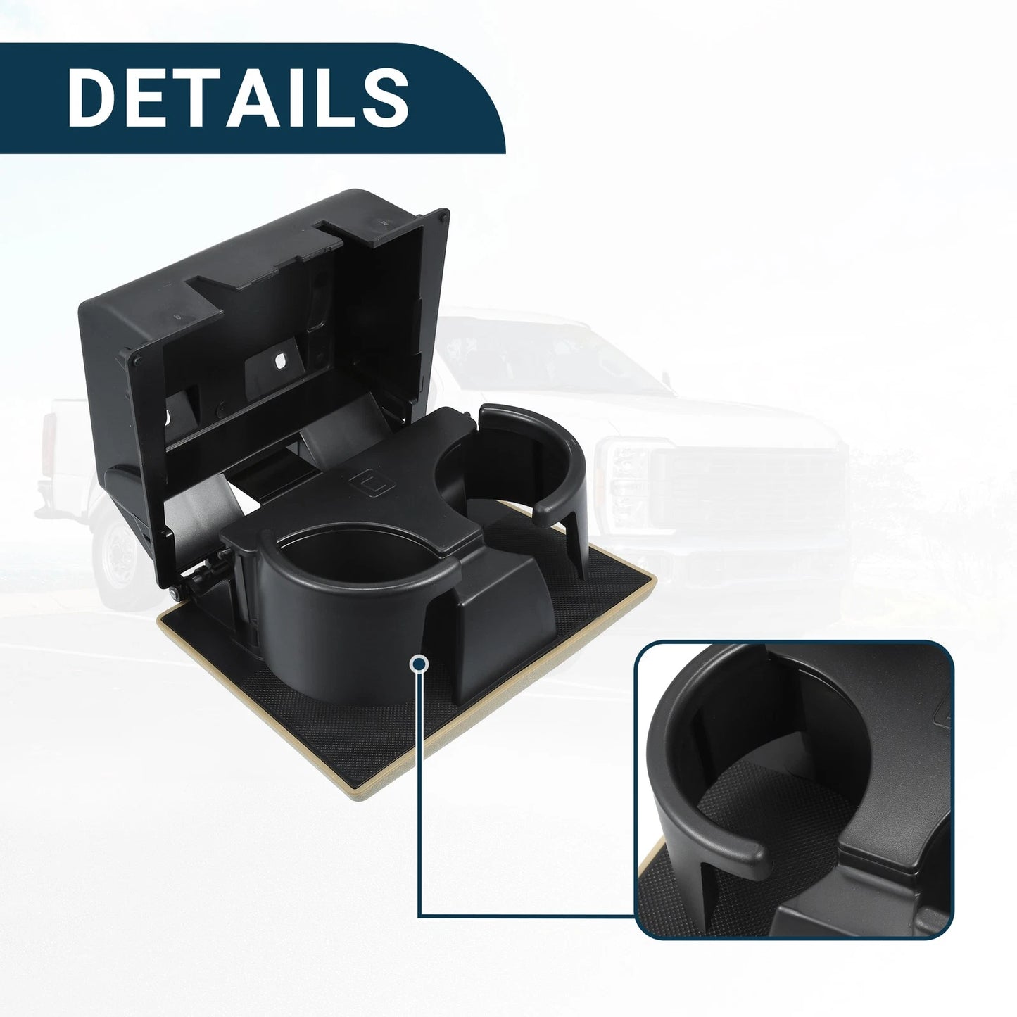 Cup Holder for Ford F-250 Super Duty (2008-2010) - Practical Drink Holder Brown