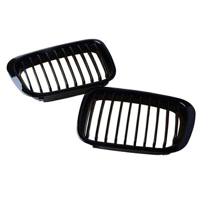 Gloss Black Front Kidney Grille for 1998-2001 BMW E46 Sedan 325i 328i 330i