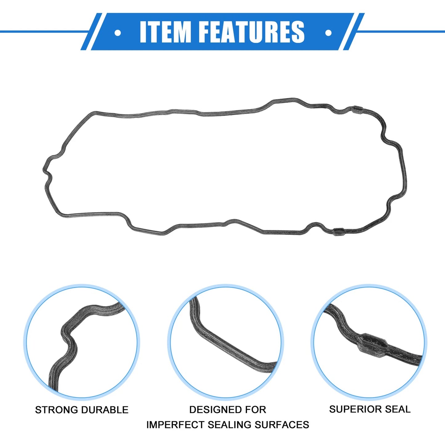 Oil Pan Gasket for Ford 2004-2012 Rubber Black